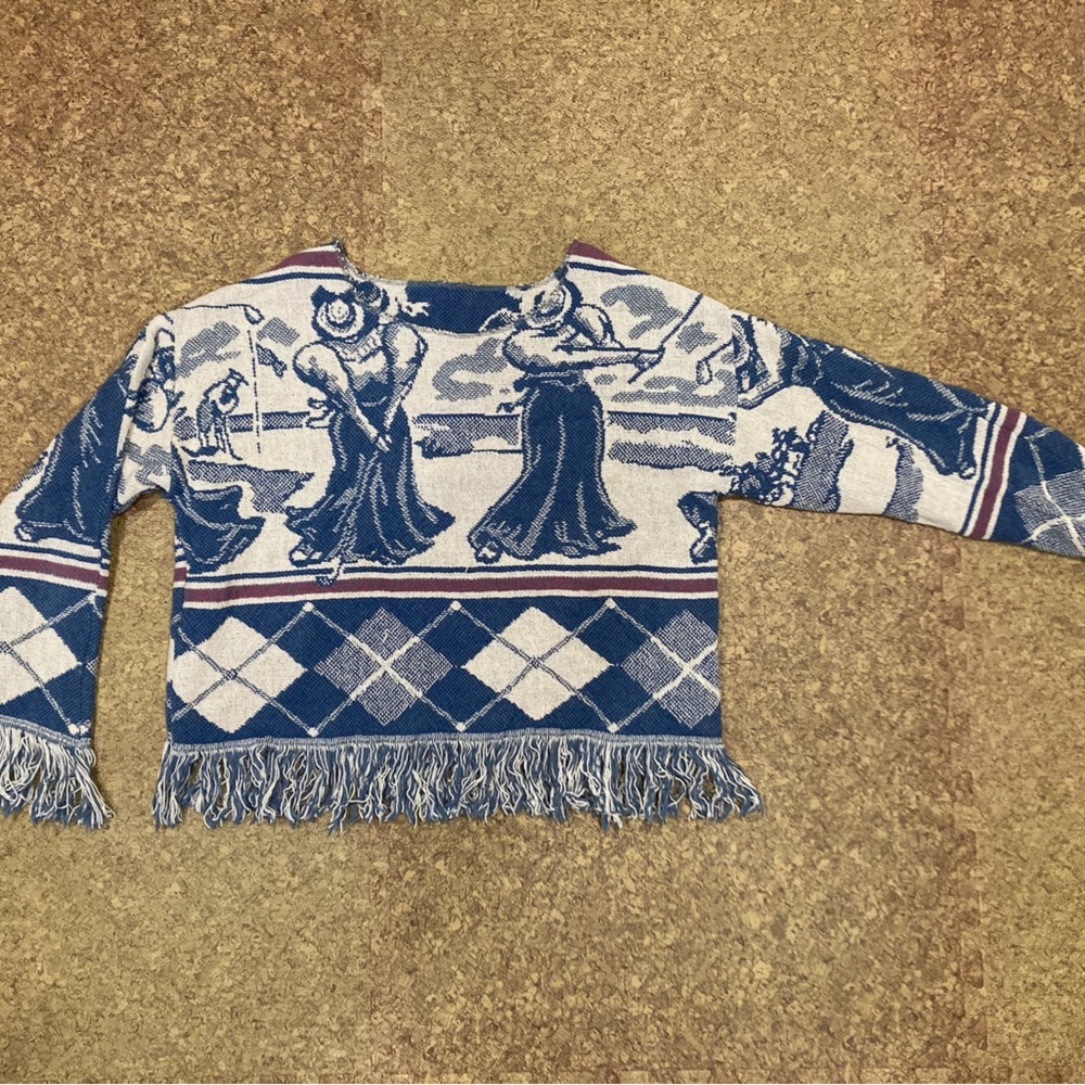 vintage ladies golfing blanket top